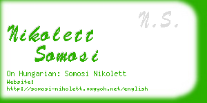 nikolett somosi business card